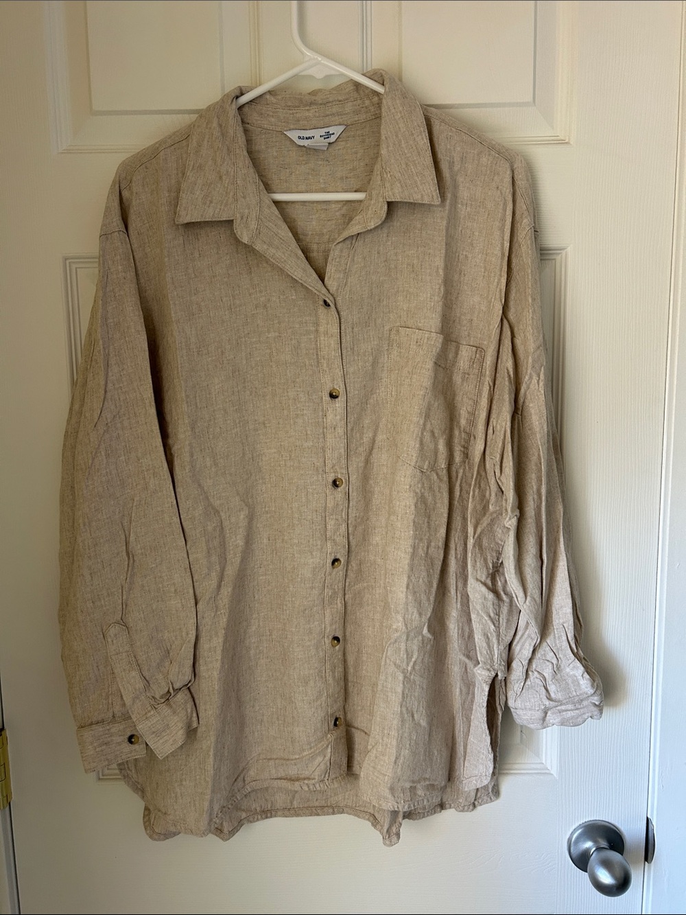 Old Navy Women’s Casual Button-Down Shirt - Beige